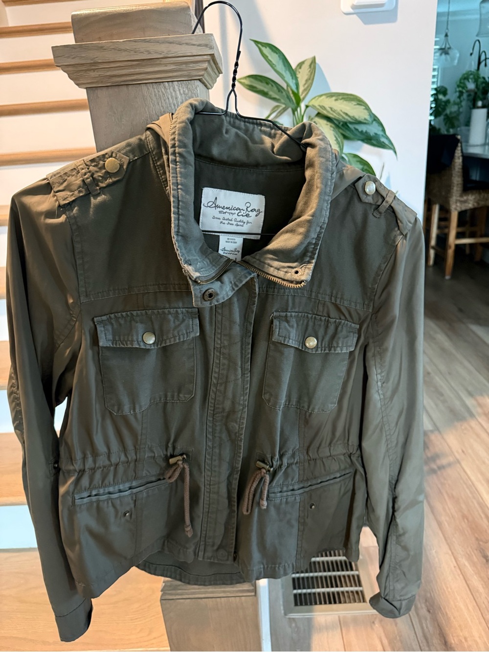 American Rag Olive Utility Drawstring Jacket - Picture 5 of 5